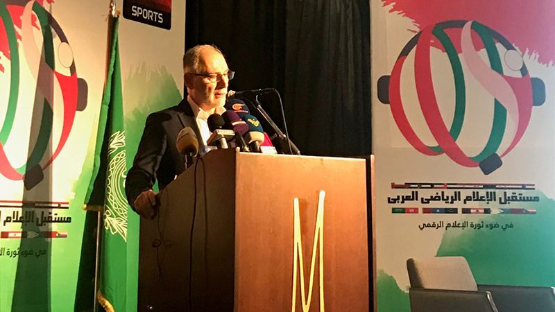 فنيش في افتتاح مؤتمر مستقبل الاعلام الرياضي العربي: لرفض التطبيع مع العدو من البوابة الرياضية