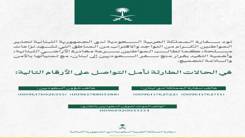 بيان السفارة السعودية في لبنان: تصعيد أم ماذا؟