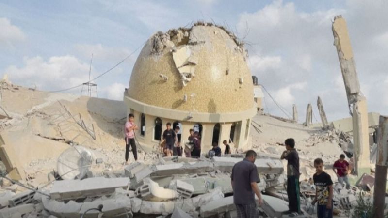فلسطين: طائرات العدو تدمّر مسجد التقوى في مخيم البريج وسط قطاع غزة
