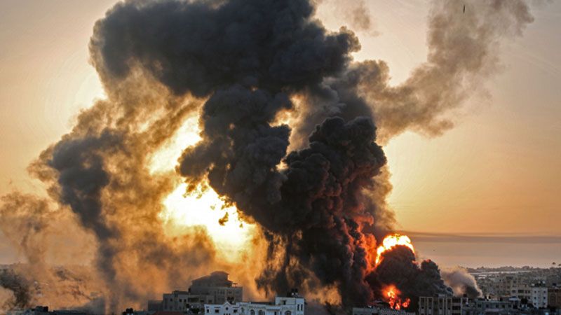 غارة جوية صهيونية تستهدف مدينة غزة
