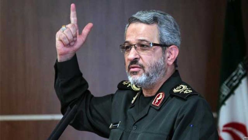 قائد منظمة قوات التعبئة في ايران لـ"العهد": عندما يفشل الأميركيون يلجأون للعروض التهريجية