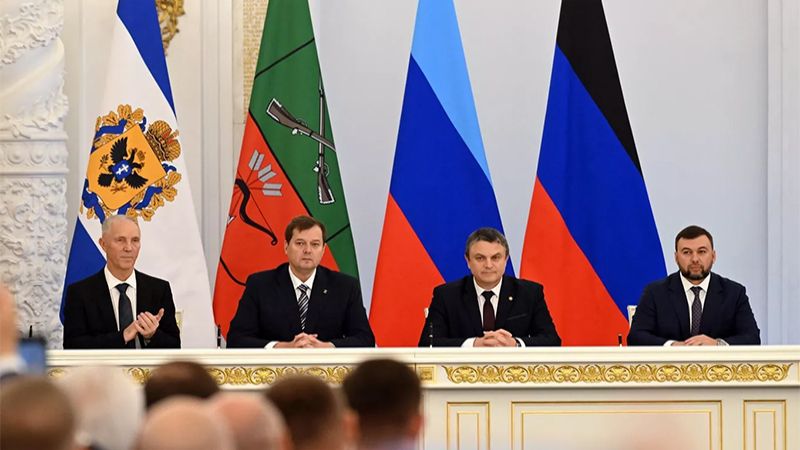 الدوما يصادق على ضم دونيتسك ولوغانسك وخيرسون وزابوروجيه إلى روسيا