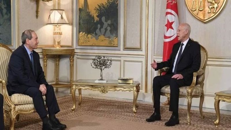 المقداد خلال لقائه الرئيس التونسي: لتوحيد الدول العربية وفتح السفارة في تونس خلال أيام