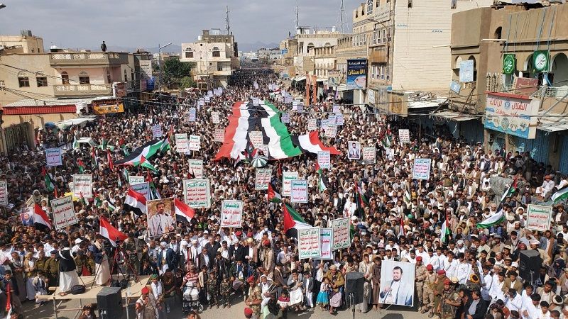 مسيرات حاشدة في المحافظات اليمنية دعمًا لصمود الشعب الفلسطيني
