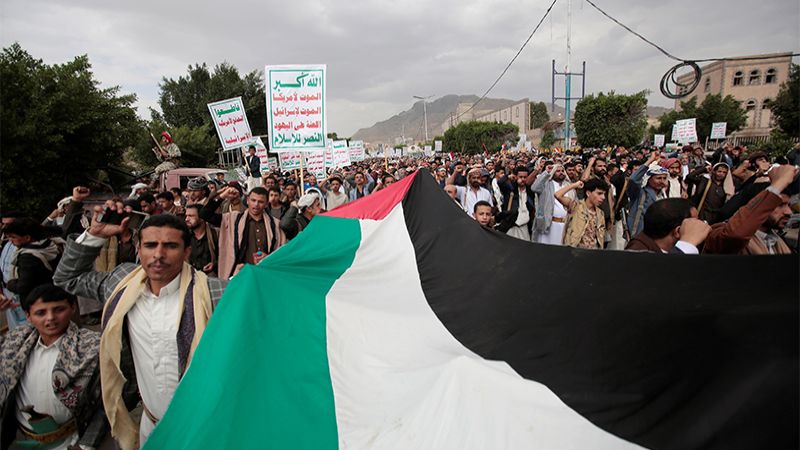تحت شعار &quot;اليمن وفلسطين خندق واحد&quot;.. مظاهرات حاشدة في صعدة