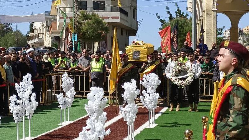 حزب الله يُشيّع الشهيد على طريق القدس محمود فضل الله في عيناثا