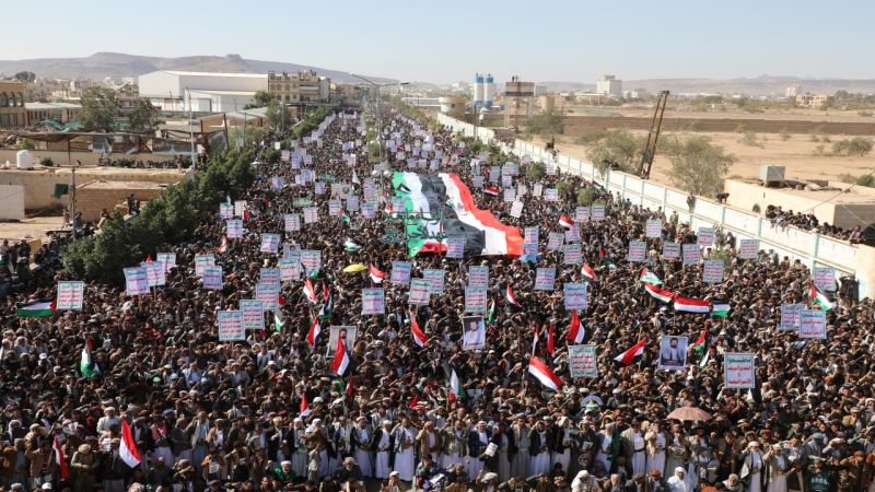 اليمن| تظاهرة حاشدة في محافظة صعدة تحت عنوان: "معركتنا مستمرّة حتى تنتصر غزّة"